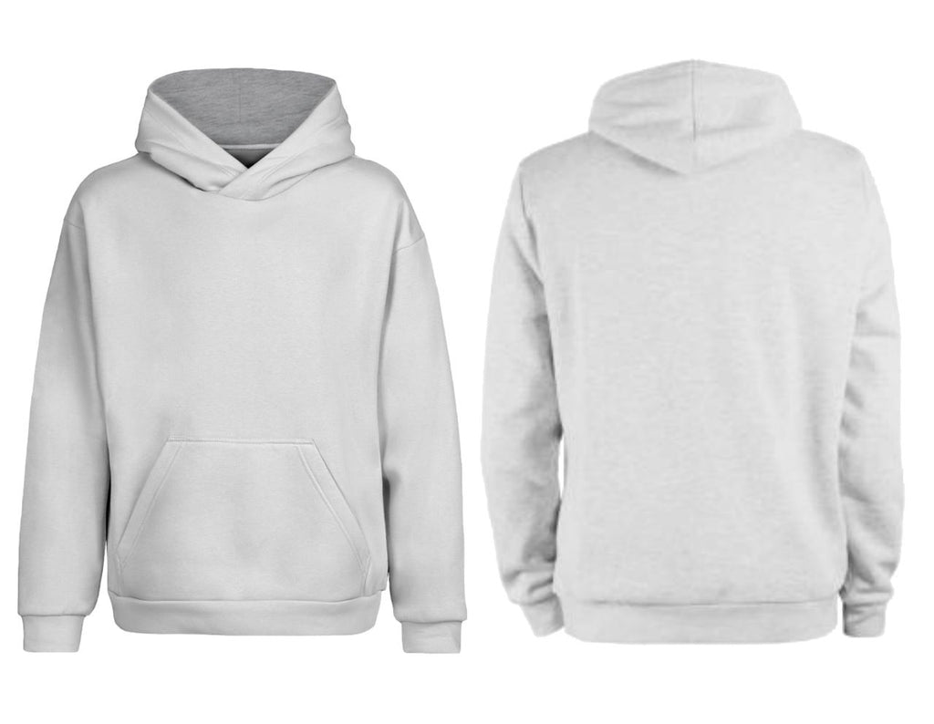 Mens Blank Hoodie - White Fleece