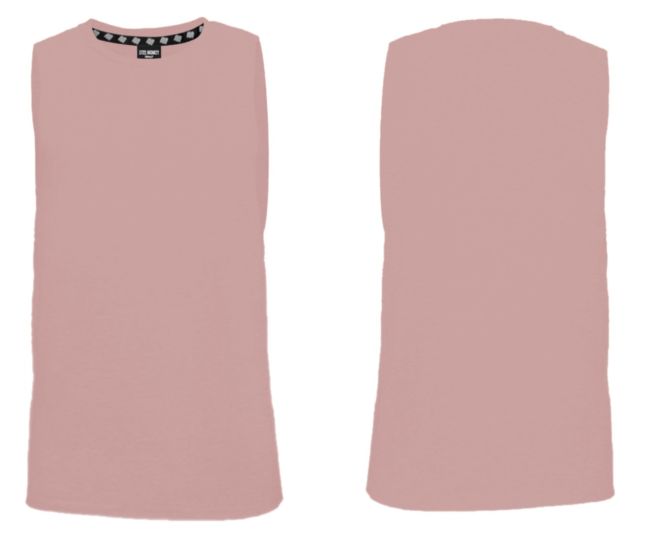Mens Muscle Tank - Blank - Dusty Pink Spandex