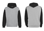 Ladies Blank Hoodie - Black & Grey Fleece