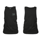 Ladies Muscle Tank - Black -  SM Small - Green Logo