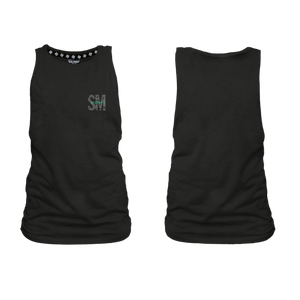 Ladies Muscle Tank - Black -  SM Small - Green Logo