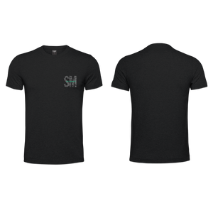 Mens T-Shirt - Black - SM - Small - Green Logo