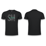 Ladies T-Shirt  - Black - Big SM - Green Logo