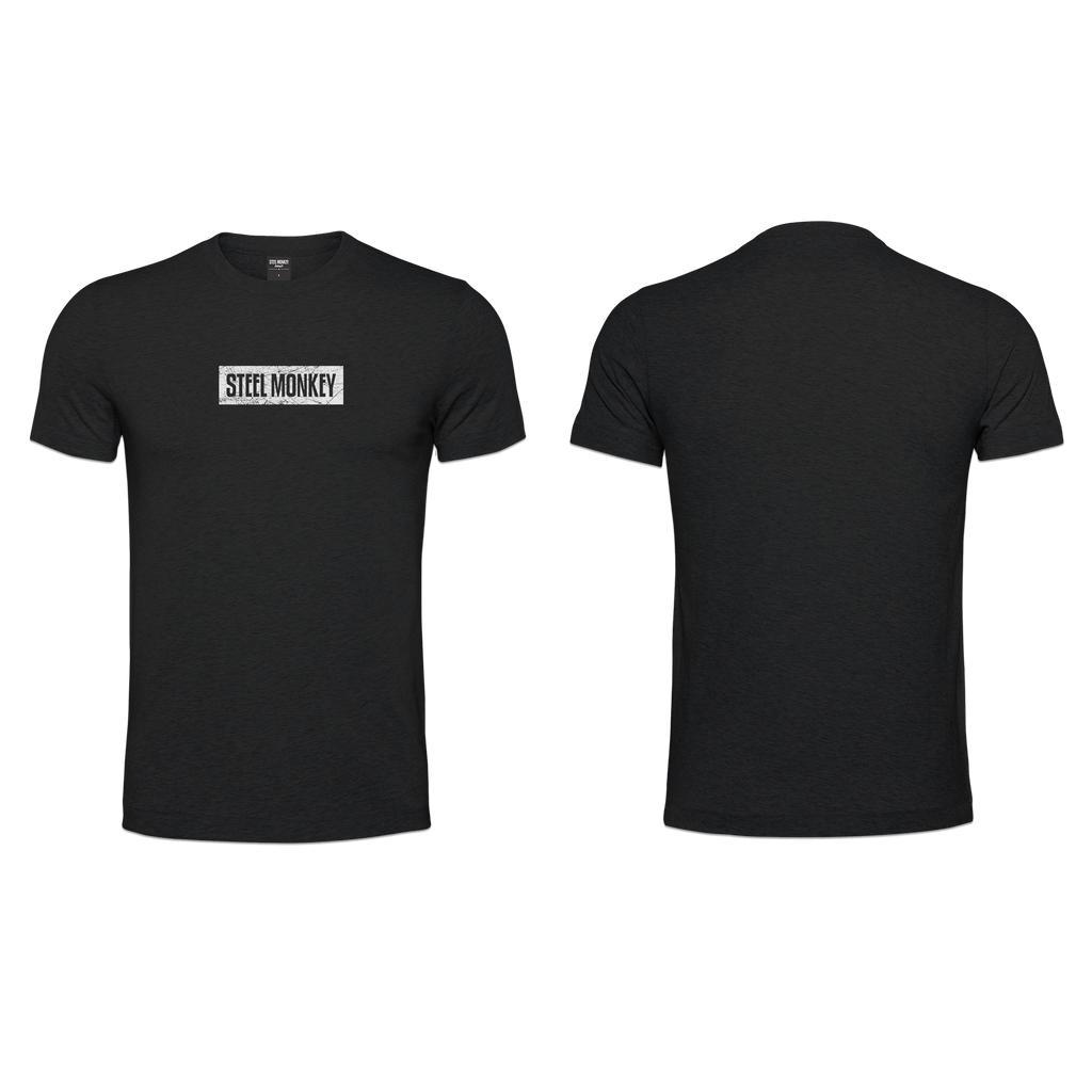 Mens T-Shirt - Black - Minimalistic - White