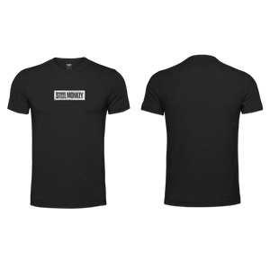 Mens T-Shirt - Black - Minimalistic - White