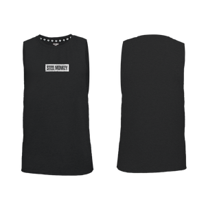 Mens Muscle Tank -  Minimalistic - Black - White