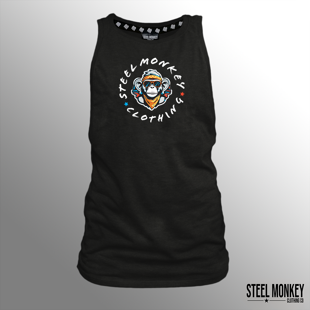 Ladies Muscle Tank - Black - Boss Monkey