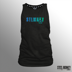 Ladies Muscle Tank - Black - Blue & Green Ombre