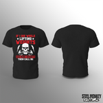 Lifting Weights - Black - T-Shirt - Chest