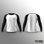 Unisex Long Sleeve - Black & White - Small SM Clothing Monkey - Black