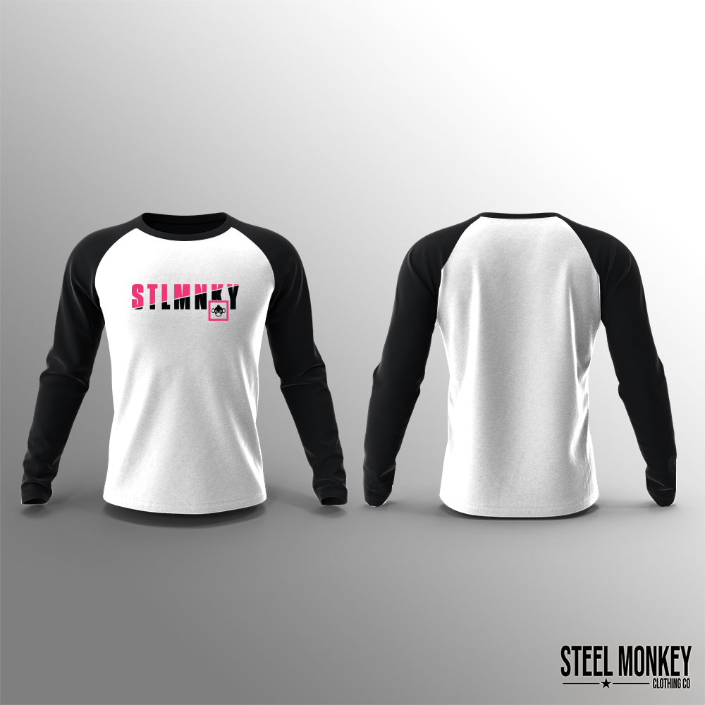 Unisex Long Sleeve - Black & White - Pink & Black