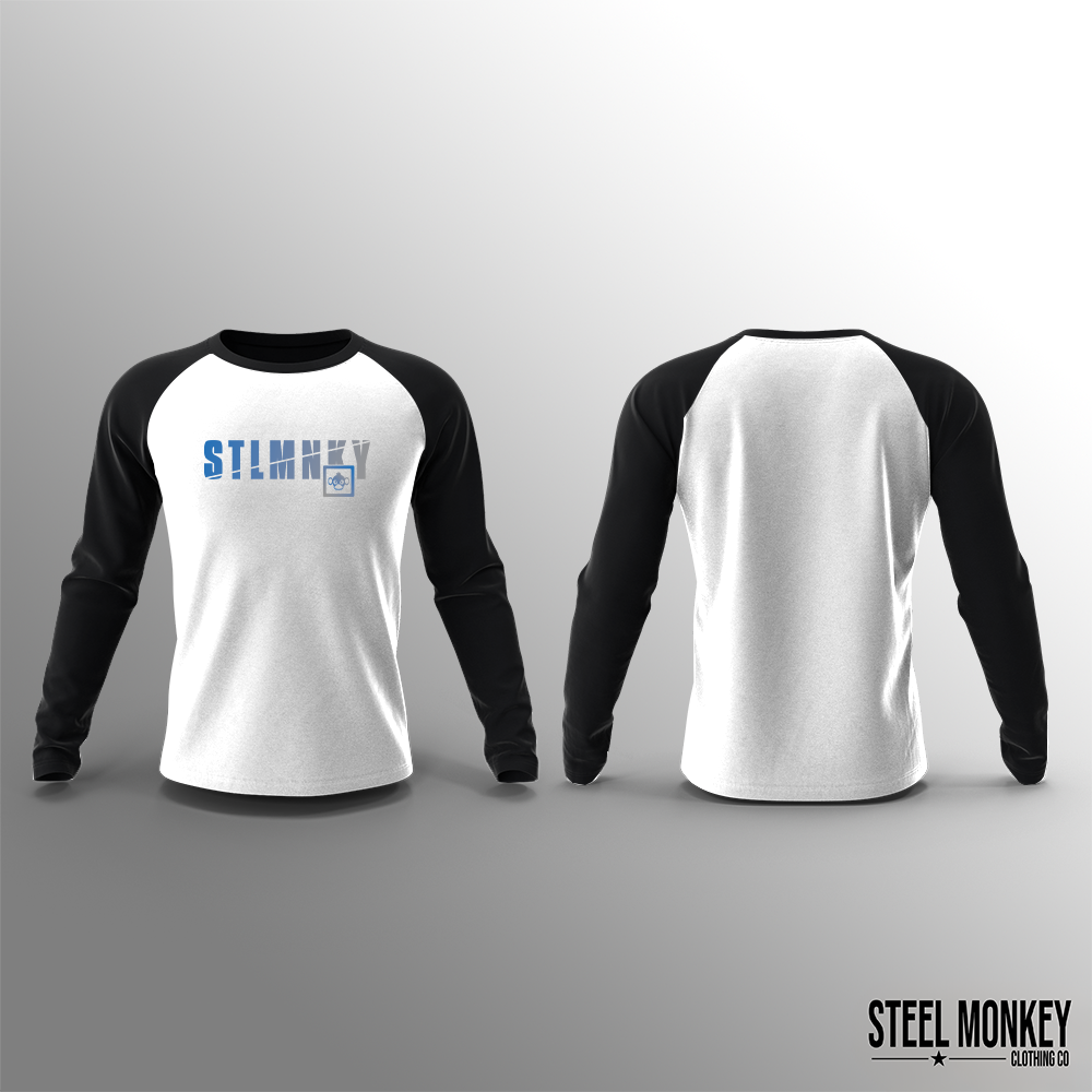 Unisex Long Sleeve - Black & White - Blue & Grey Ombre