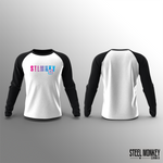 Unisex Long Sleeve - Black & White - Pink & Blue Ombre