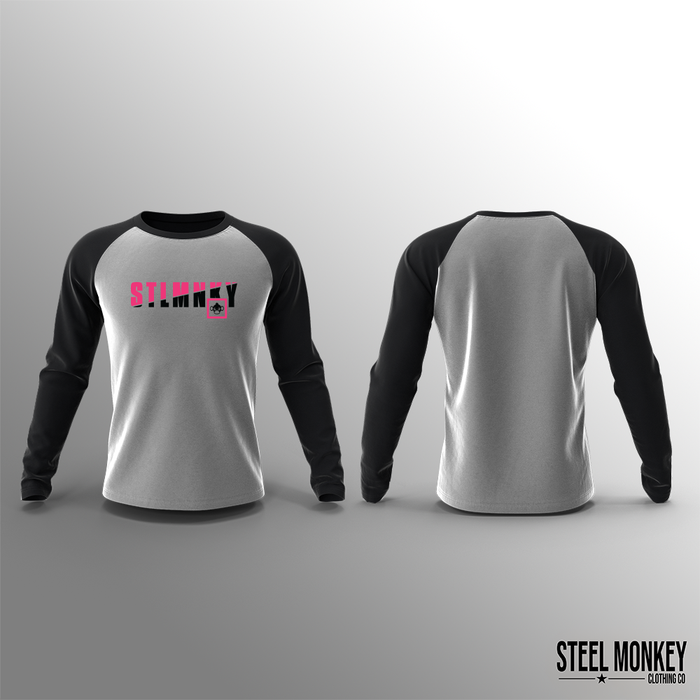 Unisex Long Sleeve - Black & Grey - Pink & Black