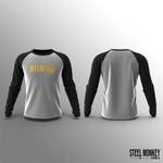 Unisex Long Sleeve - Black & Grey - Gold Ombre