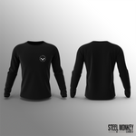 Unisex Long Sleeve - Black - Small SM Clothing Monkey - White