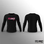 Unisex Long Sleeve -  Black - Pink & White