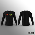 Unisex Long Sleeve - Black - Red & Green Ombre