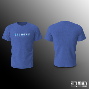 Mens - T-Shirt - Blue - 3D Design - Blue