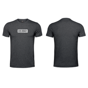 Mens T-Shirt - Charcoal - Minimalistic - White