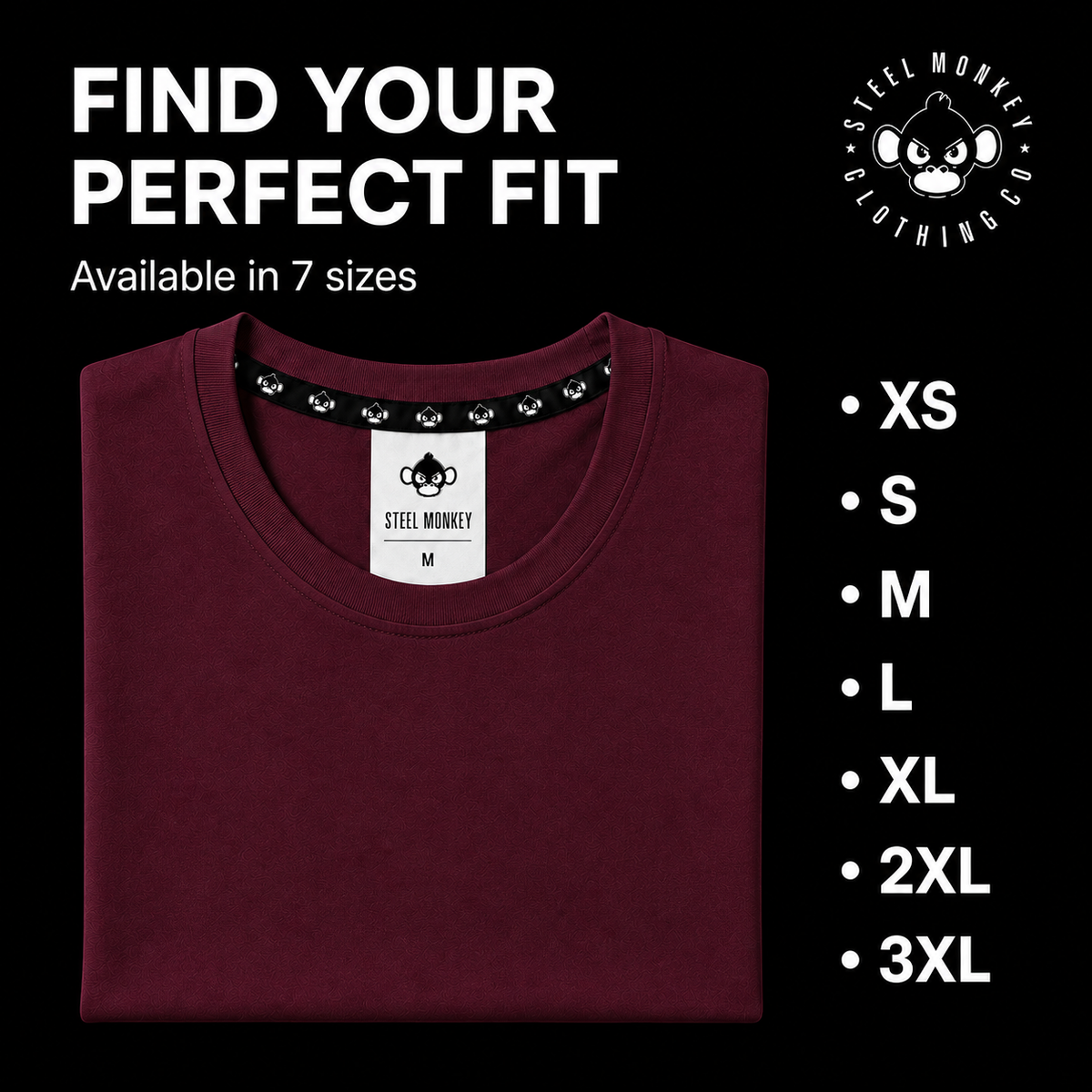 Steel Monkey - Ladies' Plum Tee — Burgundy