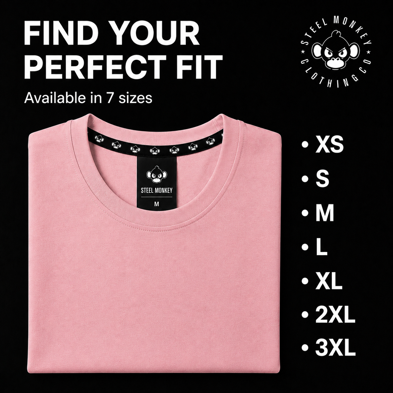 Steel Monkey - Men's Faded Tee — Dusty Pink