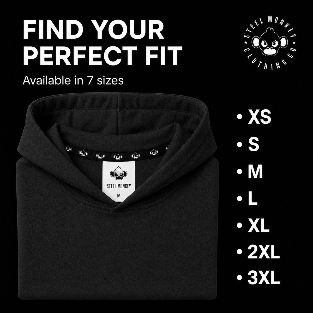 Steel Monkey - Ladies' Detail Hoodie — Black