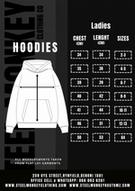Steel Monkey™ — The Ladies Contrast Hoodie (Black & White / Brushed Fleece)