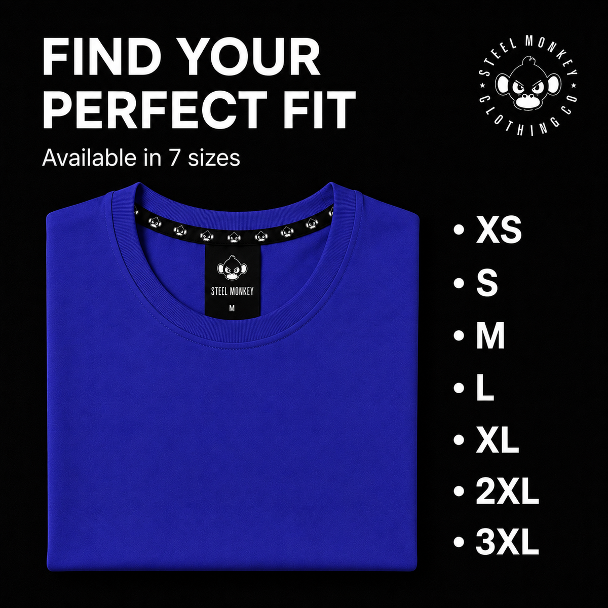 Steel Monkey - Men's Voltage Tee — Royal Blue