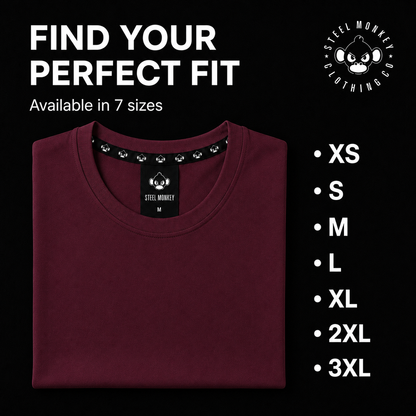 Steel Monkey - Men's Prestige Tee — Burgundy