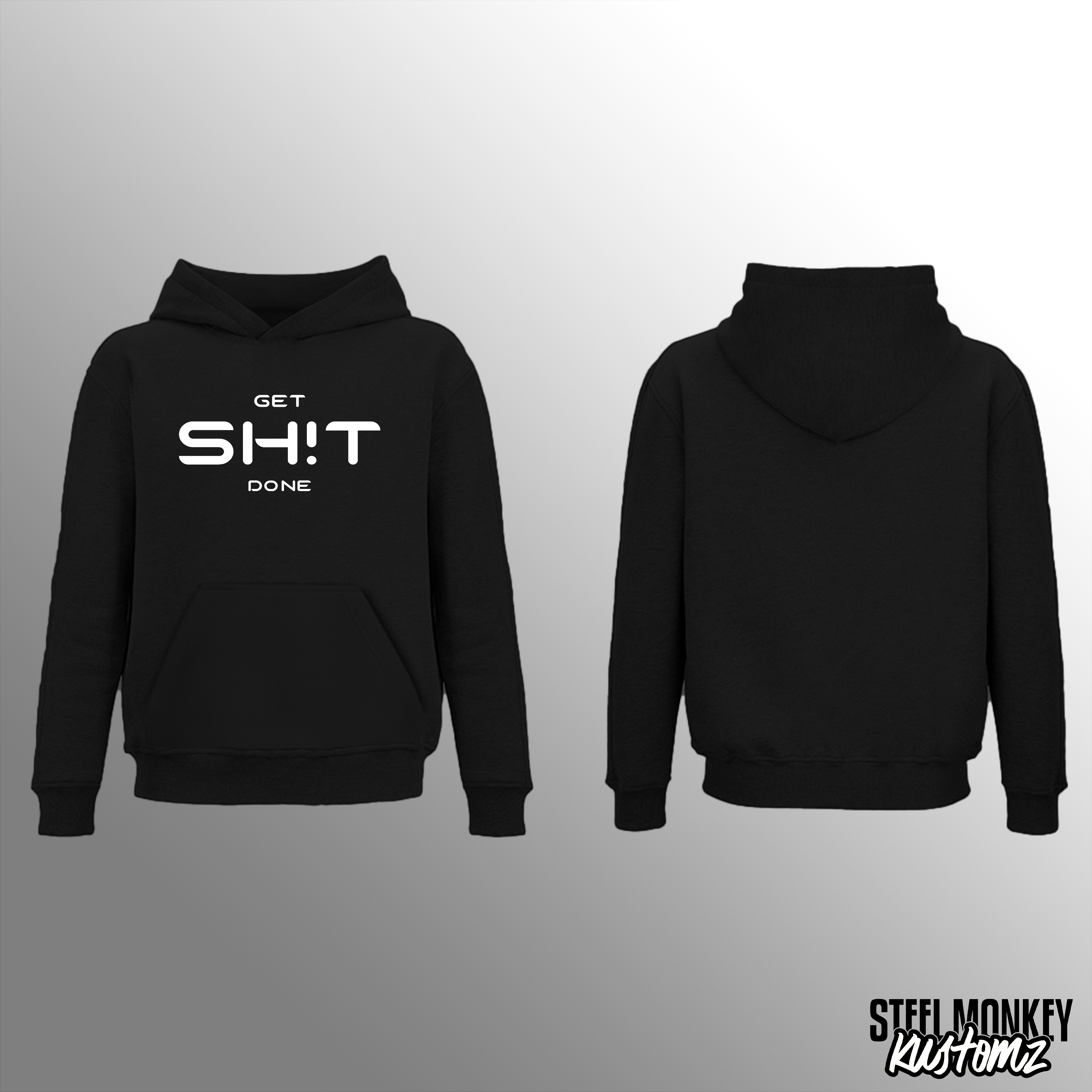 Get SH!T Done Design Hoodie - Black