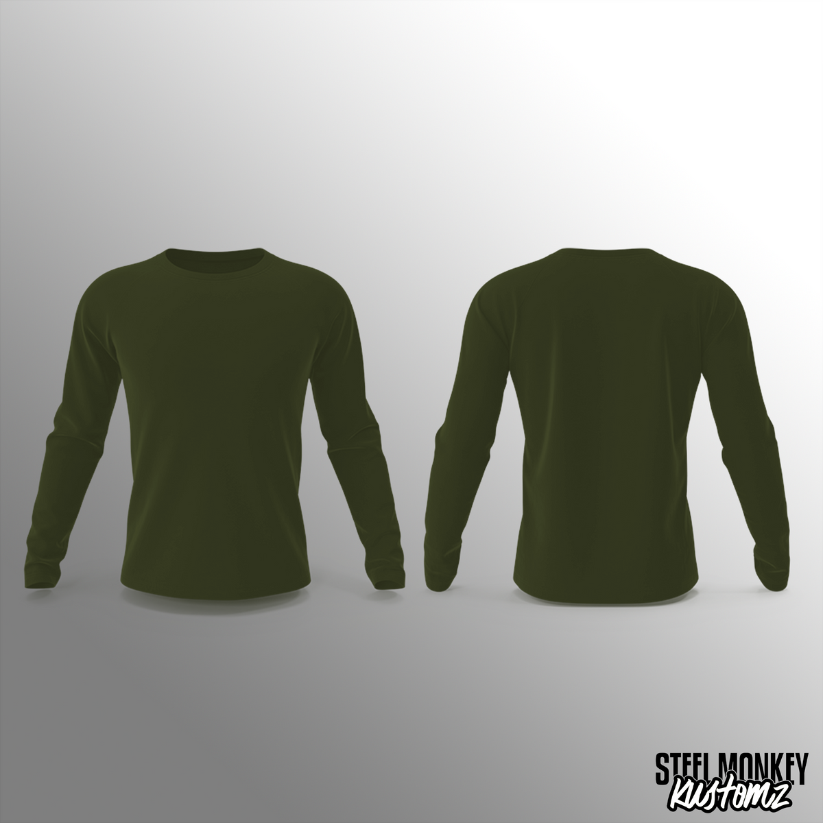 Unisex Long Sleeves - Blank - Olive Green