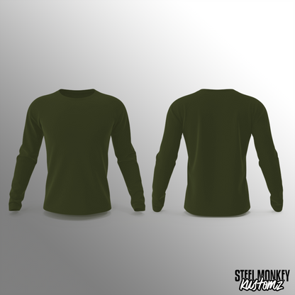 Unisex Long Sleeves - Blank - Olive Green