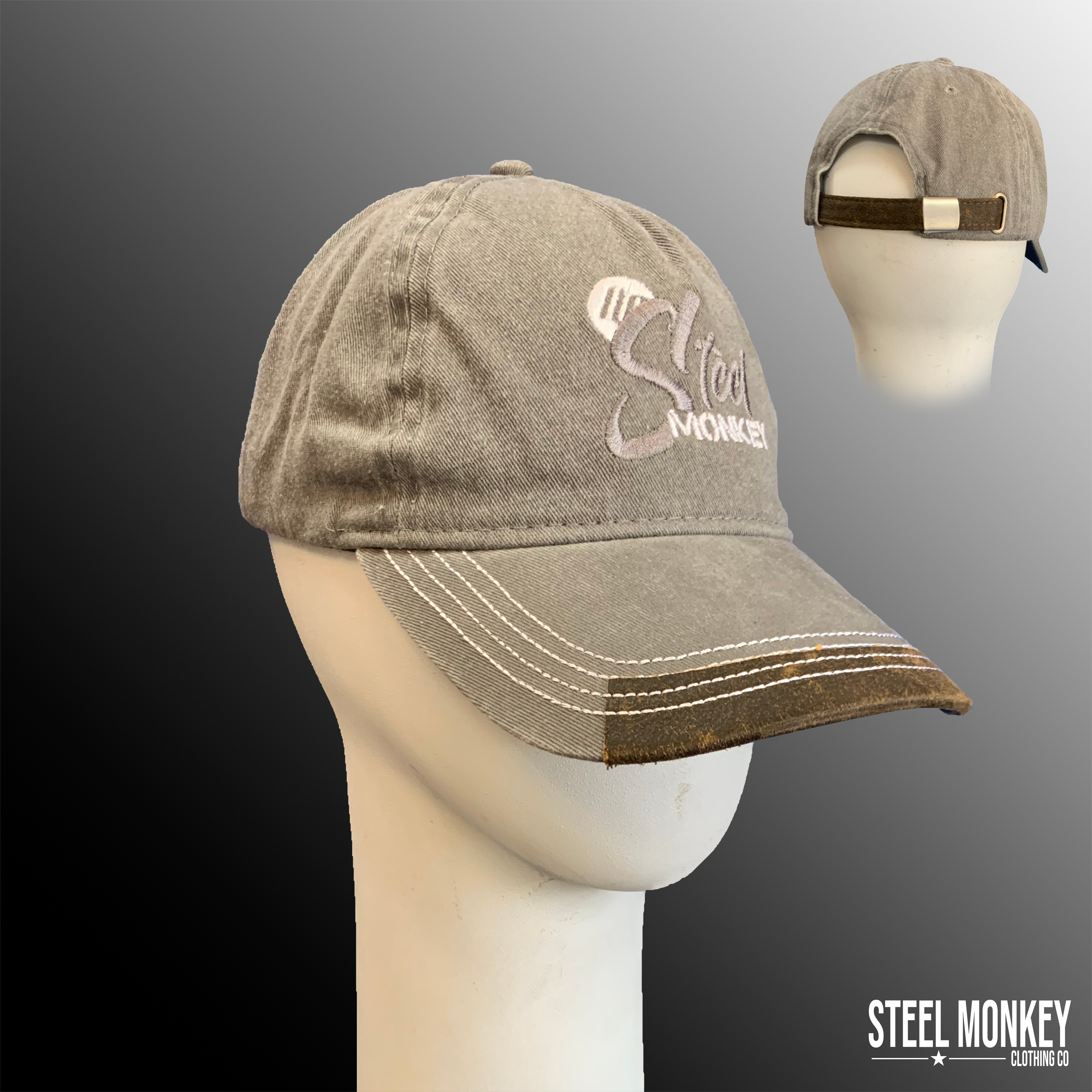 Grey Denim Cap