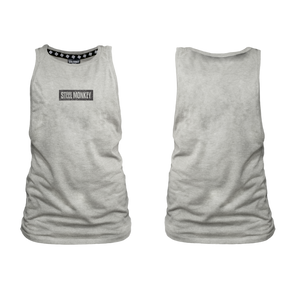 Ladies Muscle Tank - Grey - Minimalistic - Black