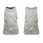 Ladies Muscle Tank - Grey - Minimalistic - White