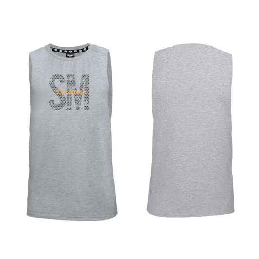 Mens Muscle Tank - Grey - Big SM - Chest