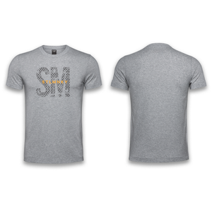 Ladies - T-Shirt - Grey - Big SM - Orange