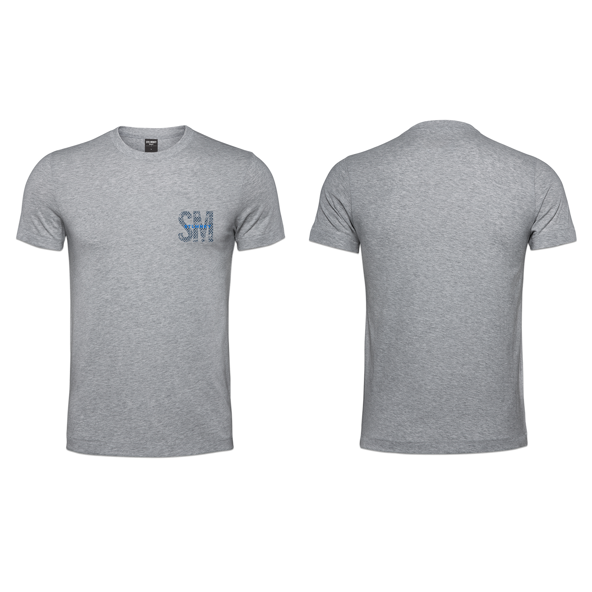 Mens T-Shirt - Grey - Small - SM Blue