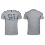 Ladies - T-Shirt - Grey - Big SM - Blue