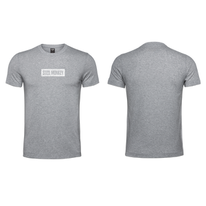 Mens T-Shirt - Grey - Minimalistic - White