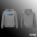 Mens Classic Hoodie - Grey Fleece - Blue & Black