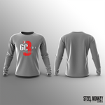 Unisex Long Sleeve - Grey - 3,2,1 Go - Red