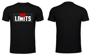 Mens Oversized Tee - No Limits - Black