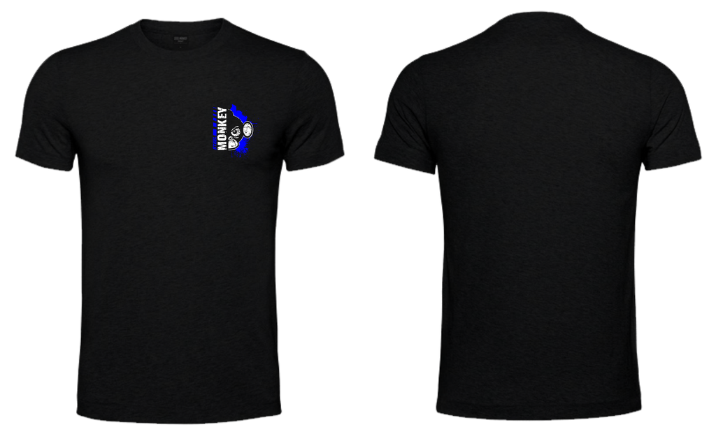 Fusion Mens T-Shirts - Black - Blue & White - Pocket