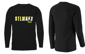 Unisex Classic Long Sleeve - Black Cotton - Yellow & White