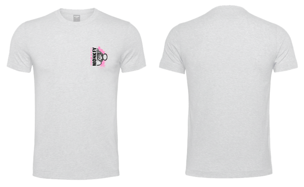 Ladies T-Shirt - White - Fusion - Small - Pink & Black