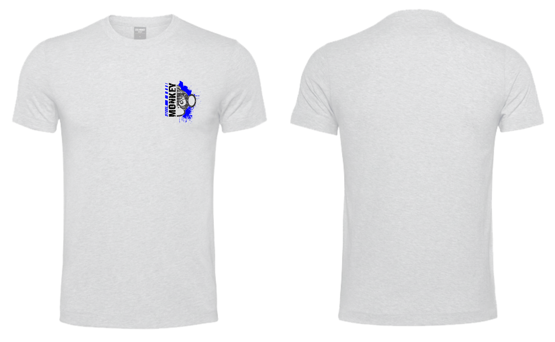 Mens T-Shirt - White - Fusion - Blue & Black