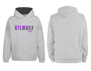 Ladies Classic Hoodie - Grey Fleece - Purple & Grey