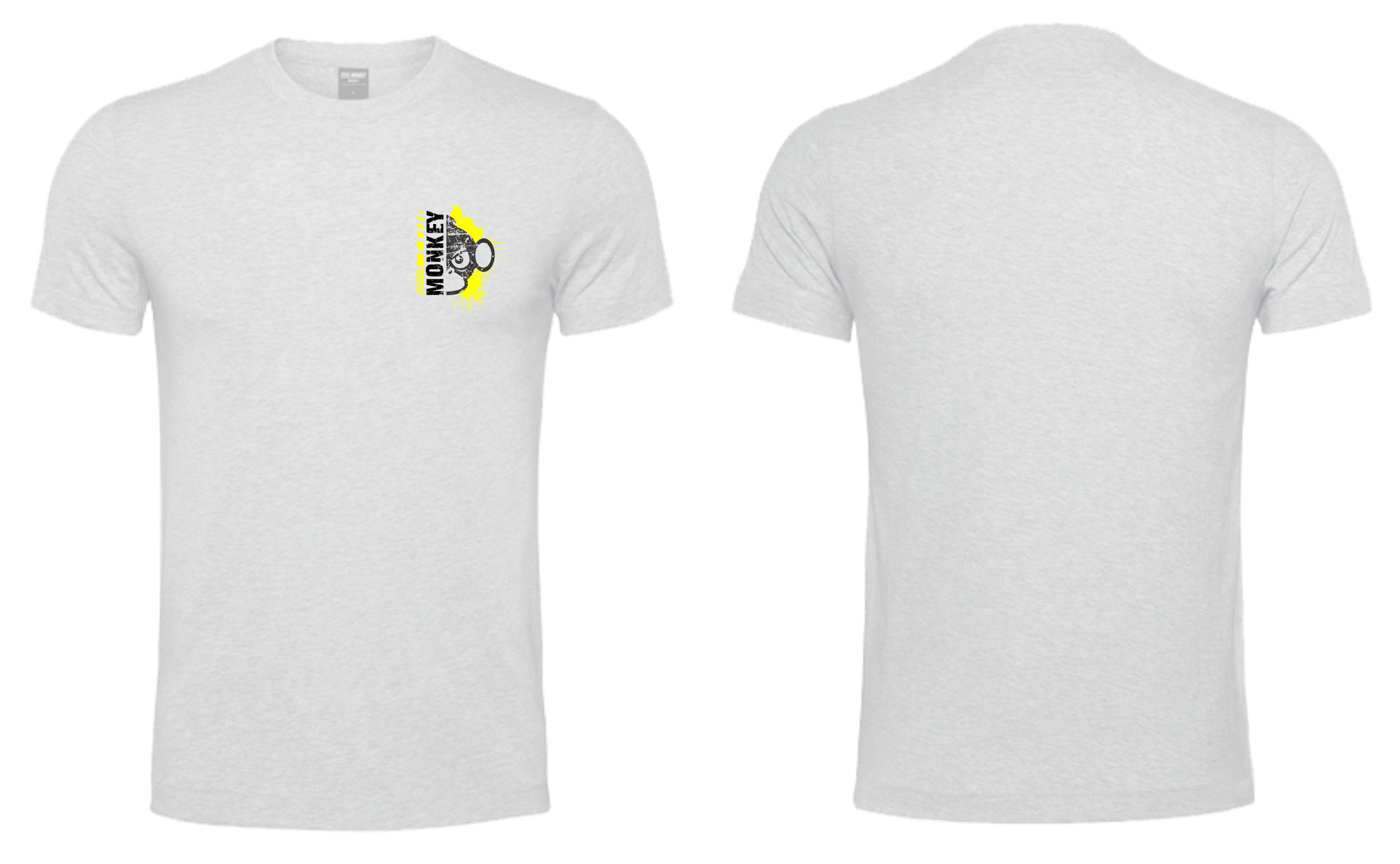 Mens T-Shirt - White - Fusion - Yellow & Black